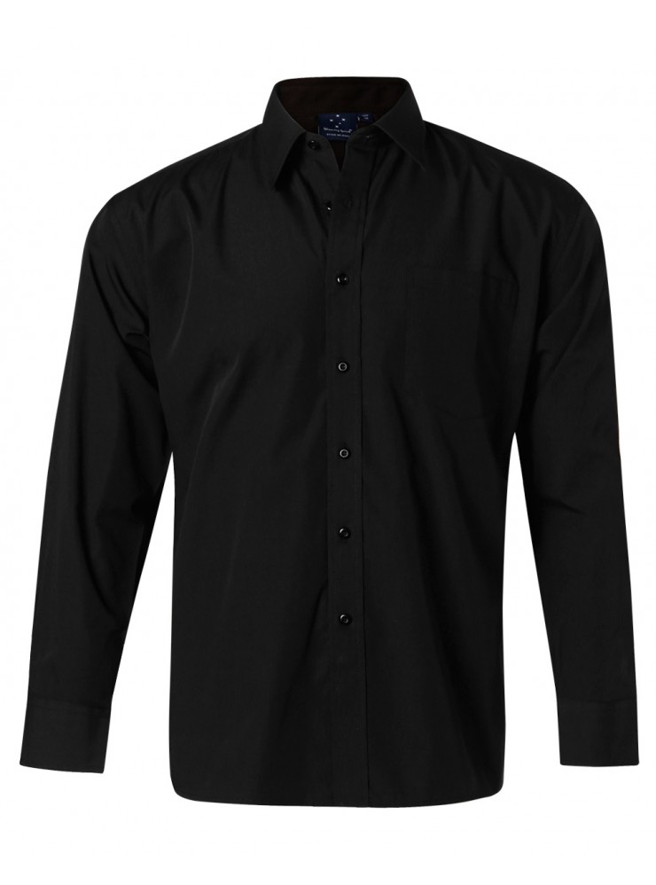 BS01L Men's Poplin Long Sleeve Business Shirt