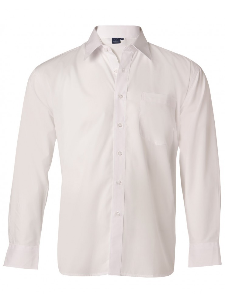 BS01L Men's Poplin Long Sleeve Business Shirt