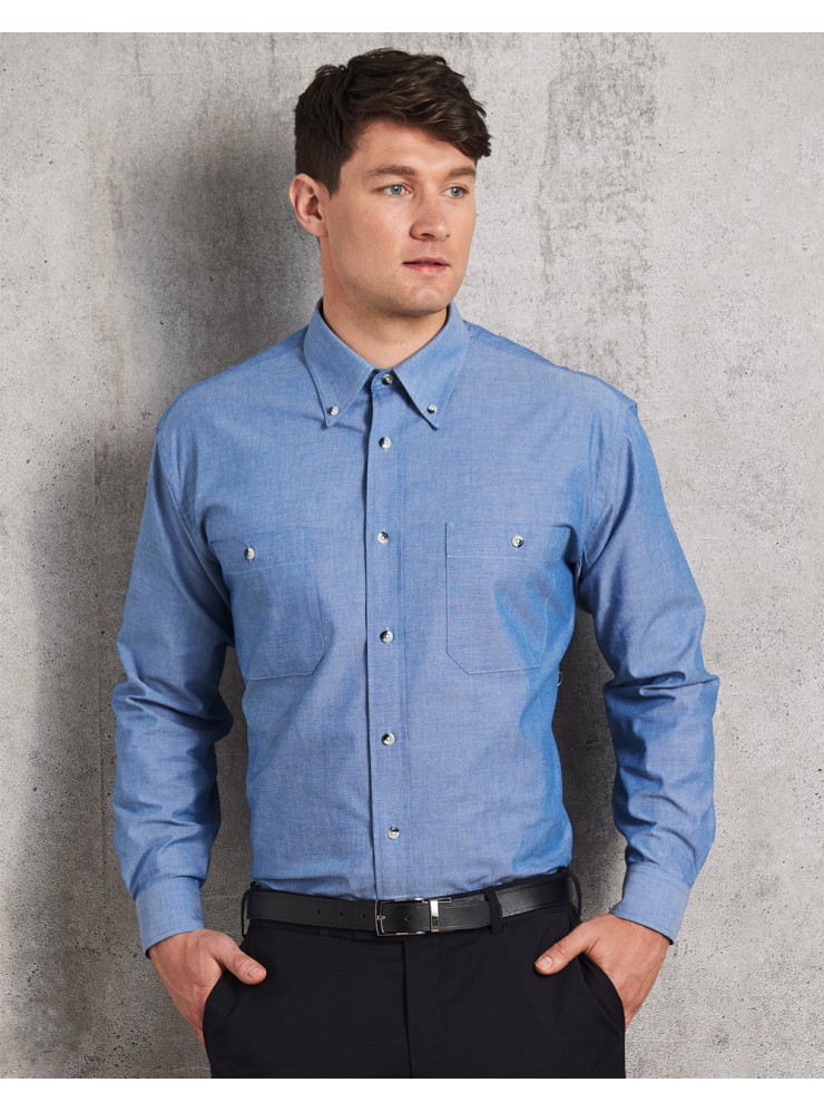 BS03L Men's Chambray Long Sleeve