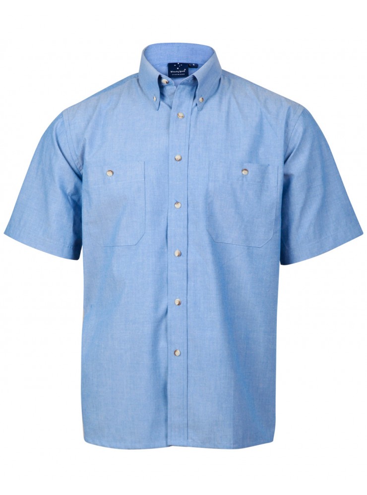 BS03S Men's Chambray Short Sleeve