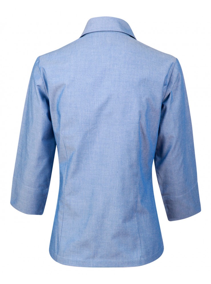 BS04 Ladies' Chambray 3/4 Sleeve