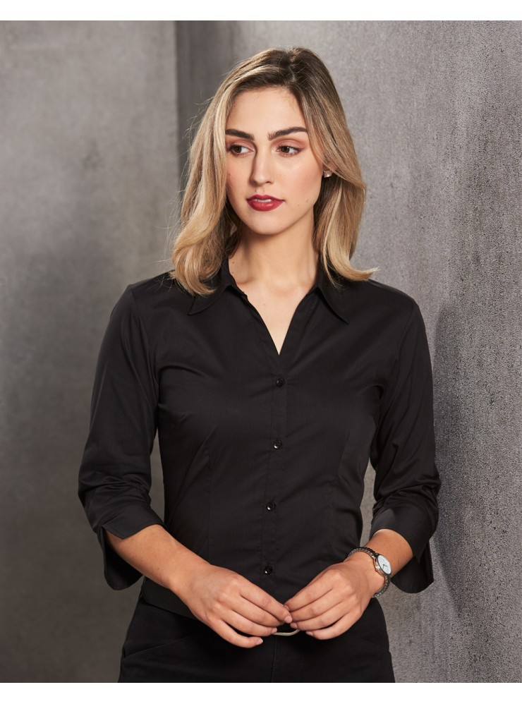 BS07Q Women's Teflon Executive 3/4 Sleeve Shirt