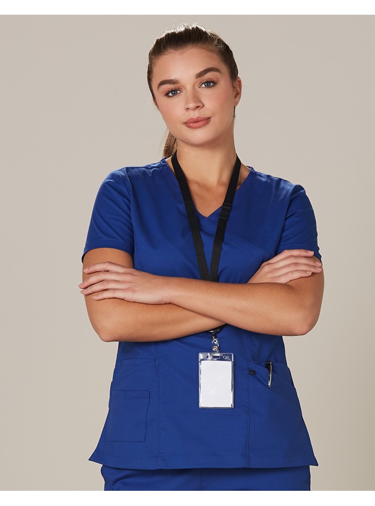 M7640 LADIES SCRUB TOP