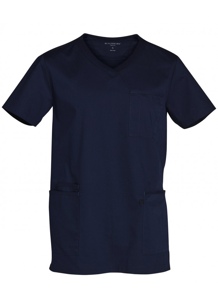 M7650 MENS V-NECK CONTRAST TRIM SCRUB TOP