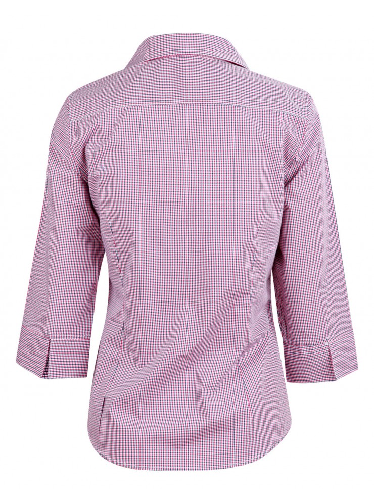 M8340Q Ladies' two tone Mini Gingham 3/4