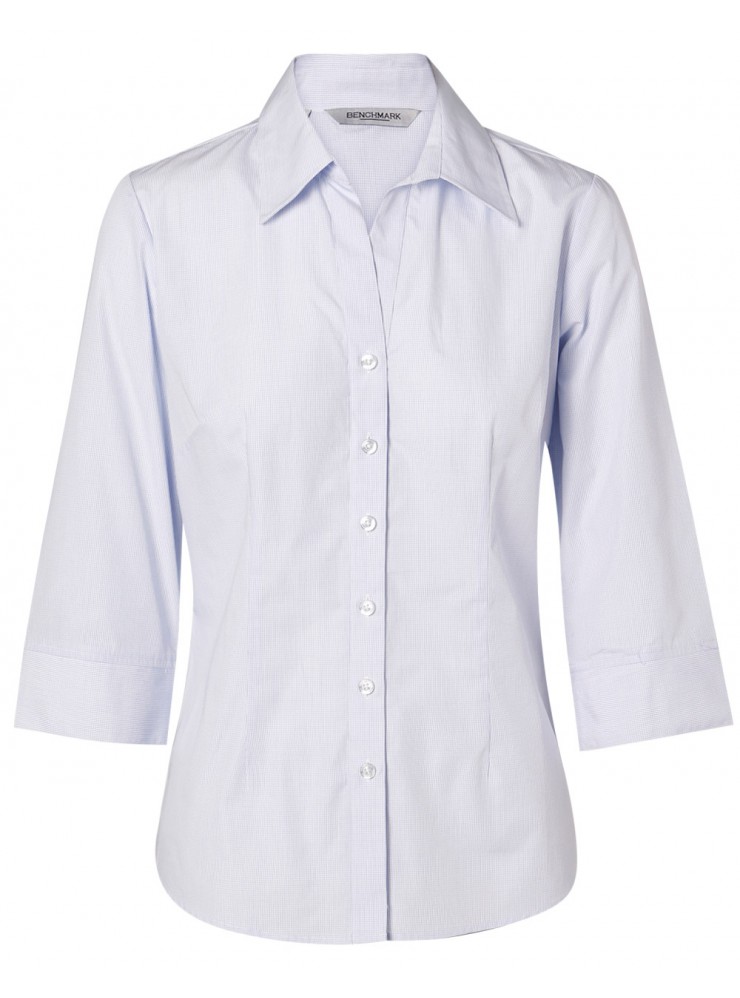 M8360Q Women's Mini Check 3/4 Shirt