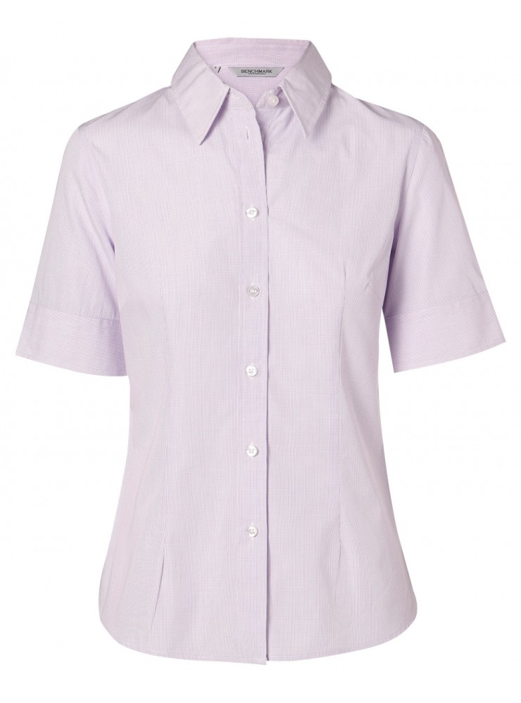 M8360S Women's Mini Check Short Sleeve Shirt