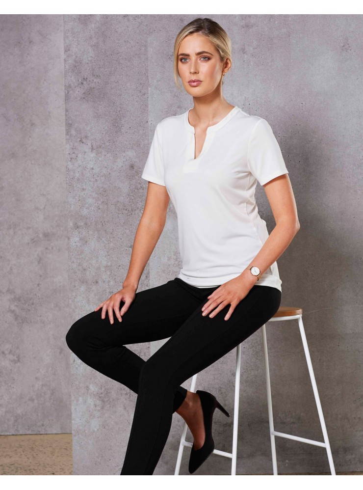 M8840 - LADIES SHORT SLEEVE KNIT TOP SOFIA