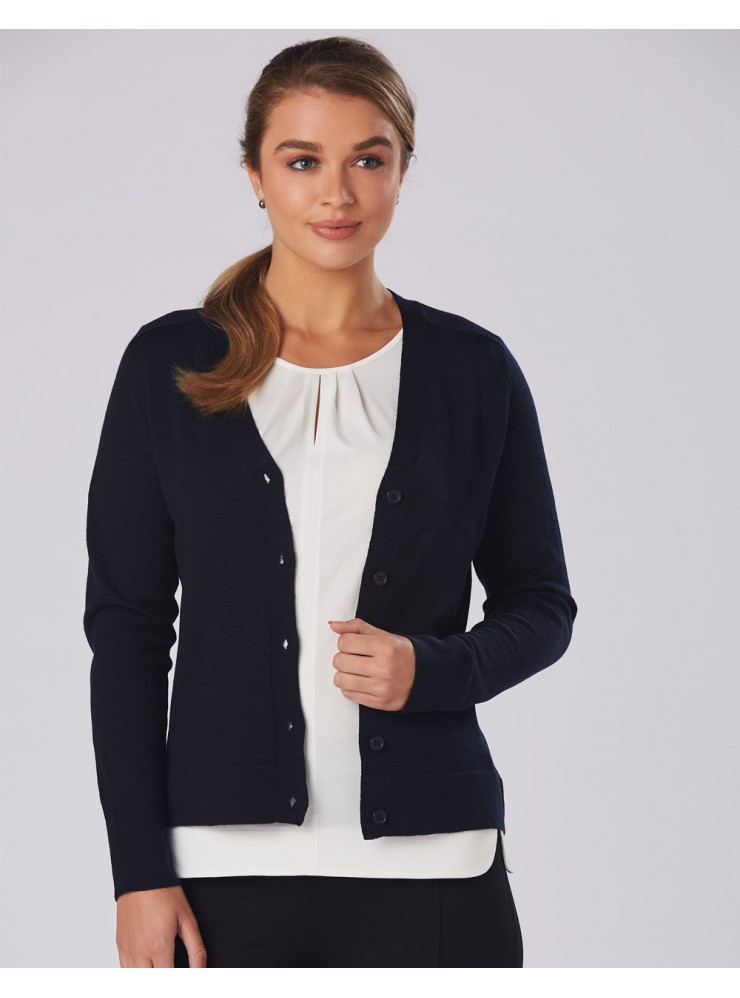 M9602 Women's V-Neck Long Sleeve Cardigan