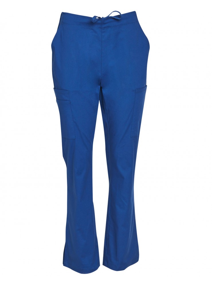 M9720 LADIES SEMI-ELASTIC WAIST TIE SOLID COLOUR SCRUB PANTS