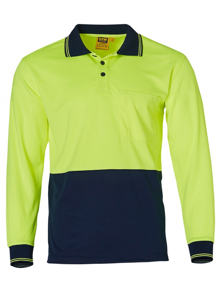 SW05TD High Visibility Long Sleeve Polo