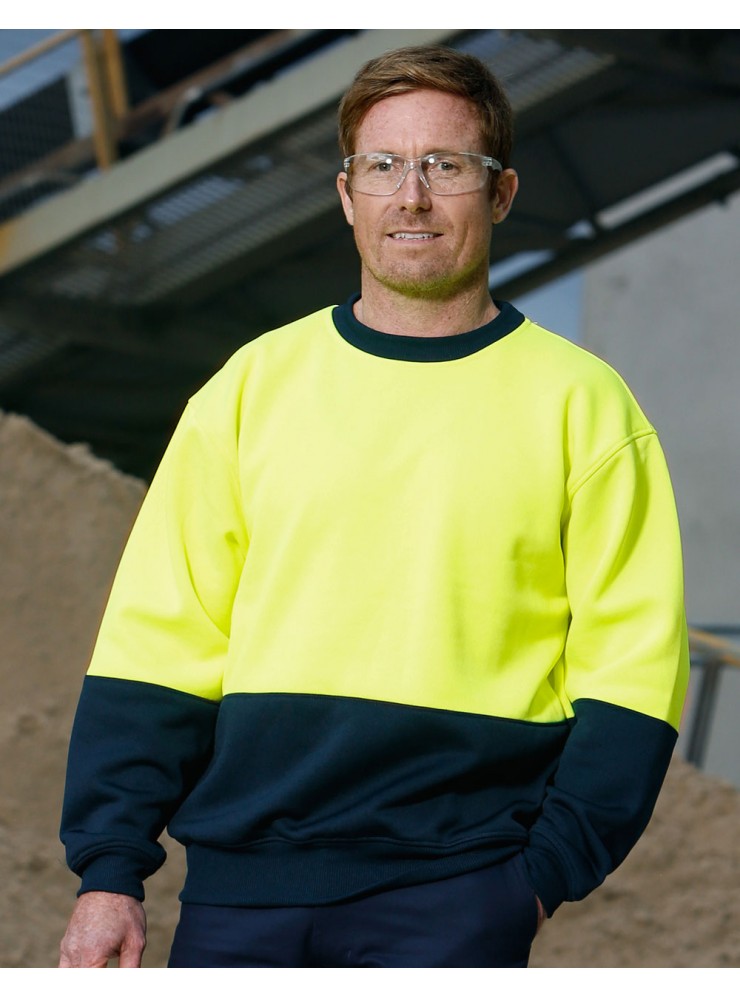 SW09 HI-VIS 2 TONE CREW NECK