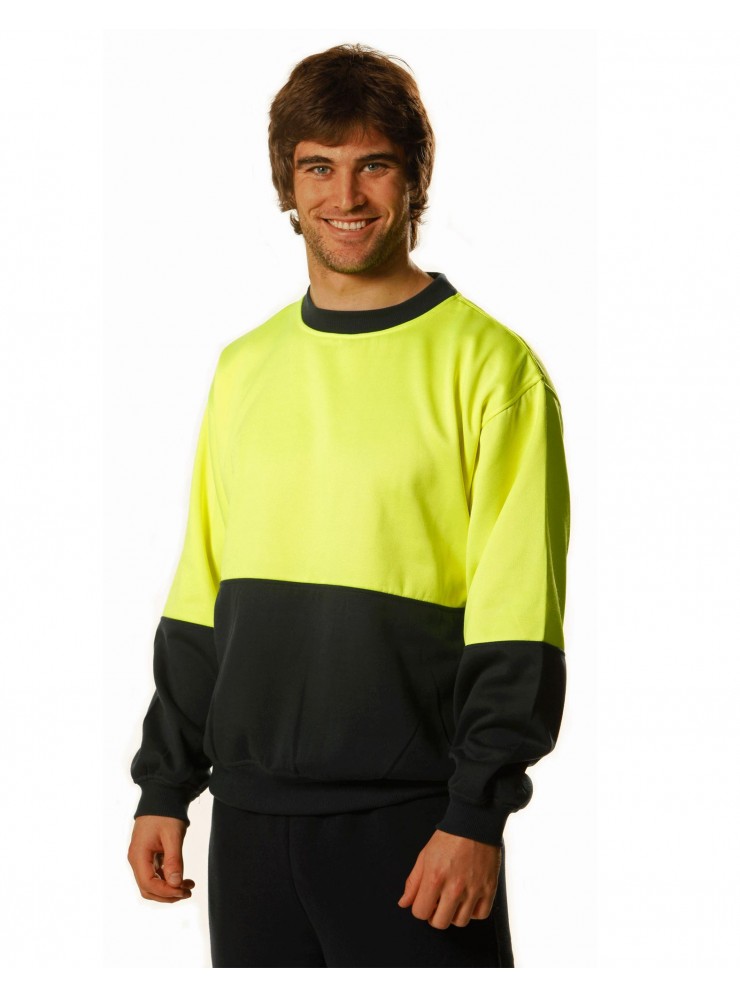 SW09 HI-VIS 2 TONE CREW NECK