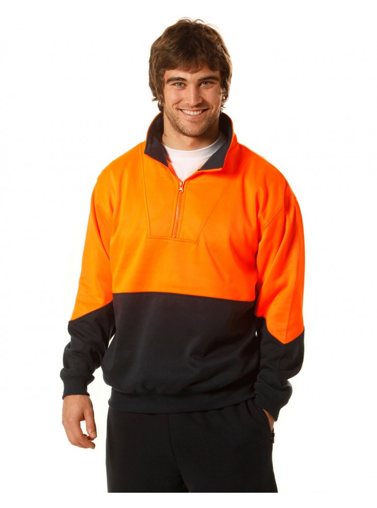 SW13A HI-VIS LONG SLEEVE FLEECE SWEAT