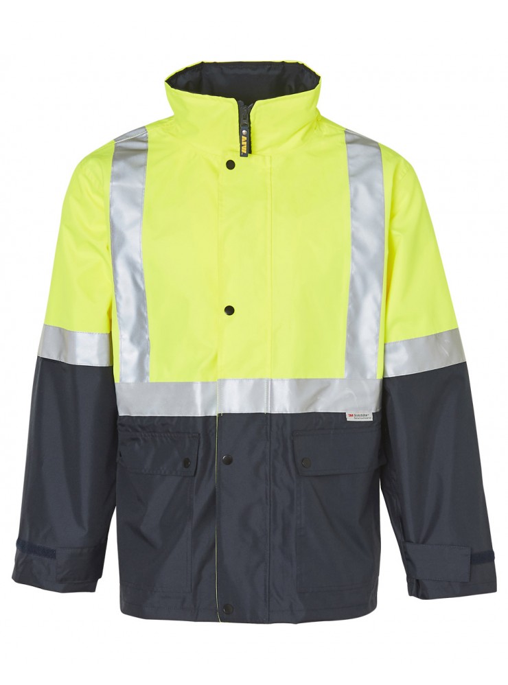 SW18A HI-VIS SAFETY JACKET WITH MESH LINING & 3M TAPES