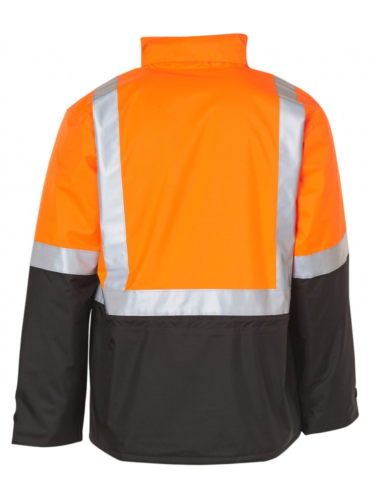 SW28A HI-VIS TWO TONE RAIN PROOF JACKET WITH QUILT LINING