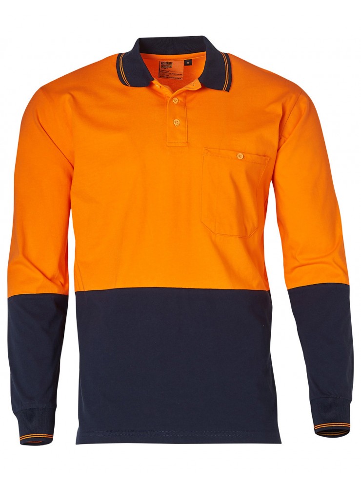 SW36 Cotton Jersey two tone Long Sleeve Safety Polo