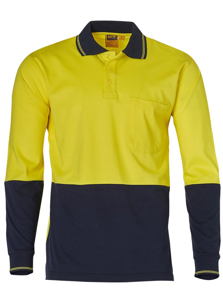 SW36 Cotton Jersey two tone Long Sleeve Safety Polo