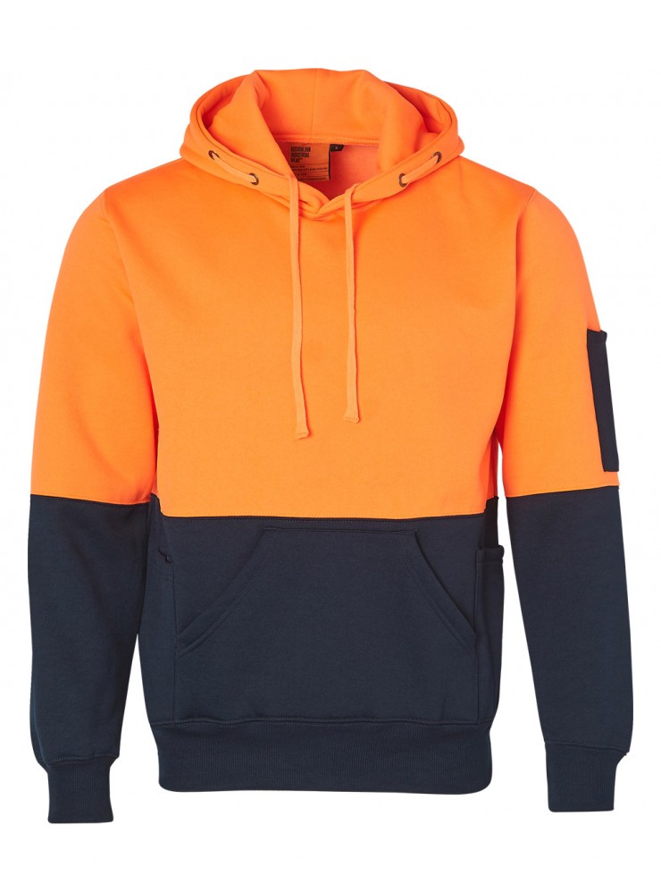 SW38 HI-VIS TWO TONE FLEECY HOODIE UNISEX