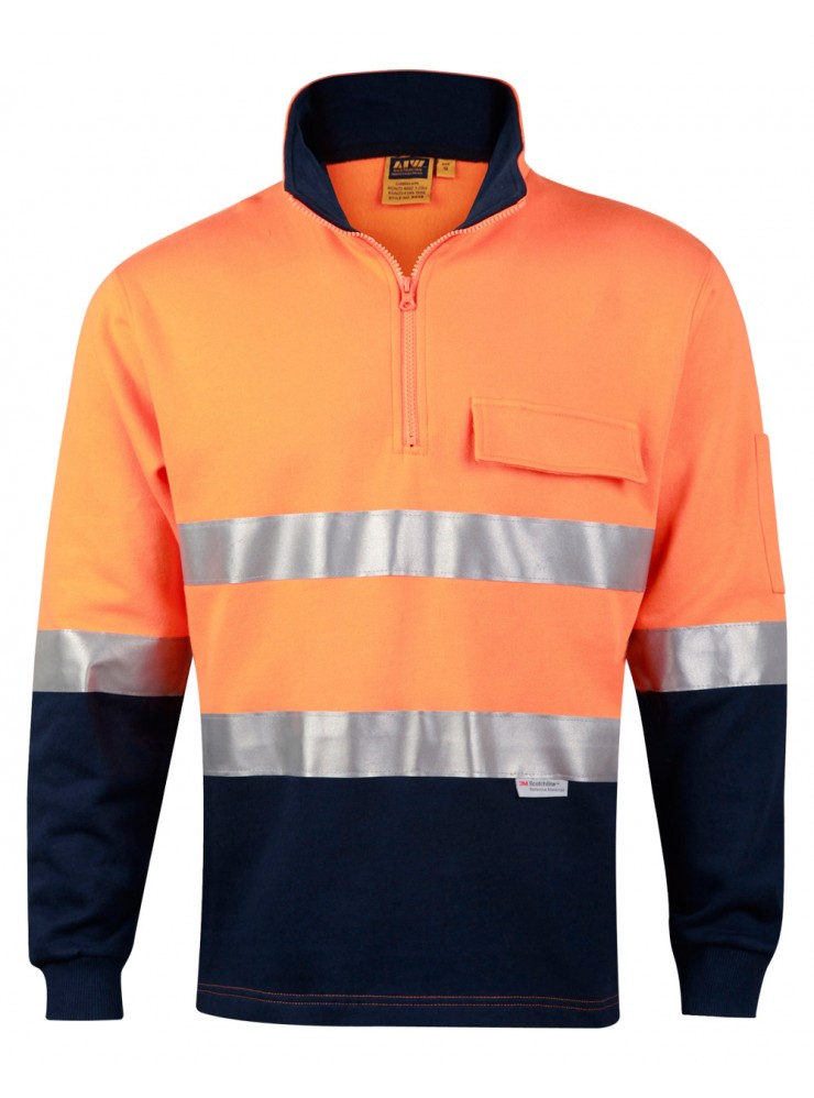 SW48 HI-VIS TWO TONE COTTON FLEECE SWEAT