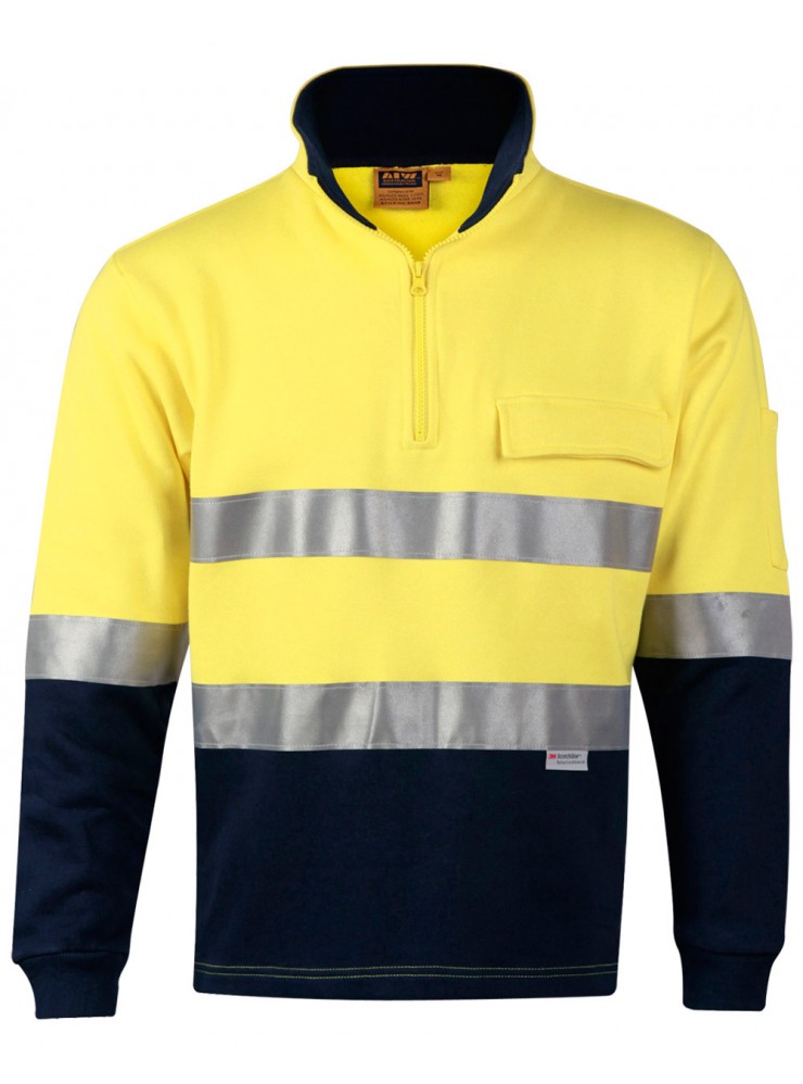 SW48 HI-VIS TWO TONE COTTON FLEECE SWEAT