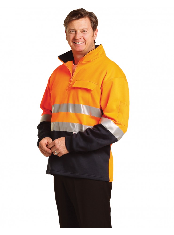 SW48 HI-VIS TWO TONE COTTON FLEECE SWEAT