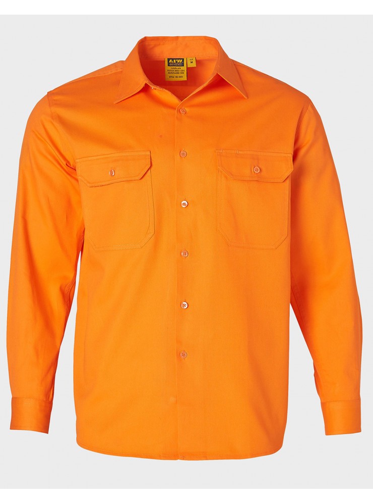 SW51 MEN'S HI-VIS L/S DRILL SHIRT