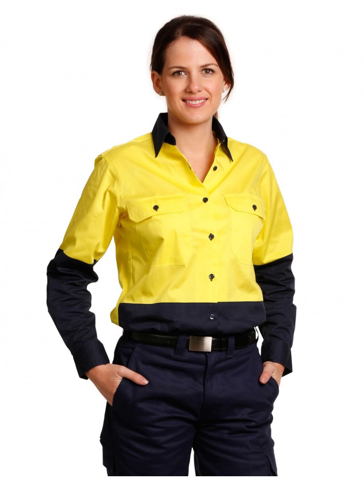 SW64 WOMEN'S LONG SLEEVE SAFETY SHIRT