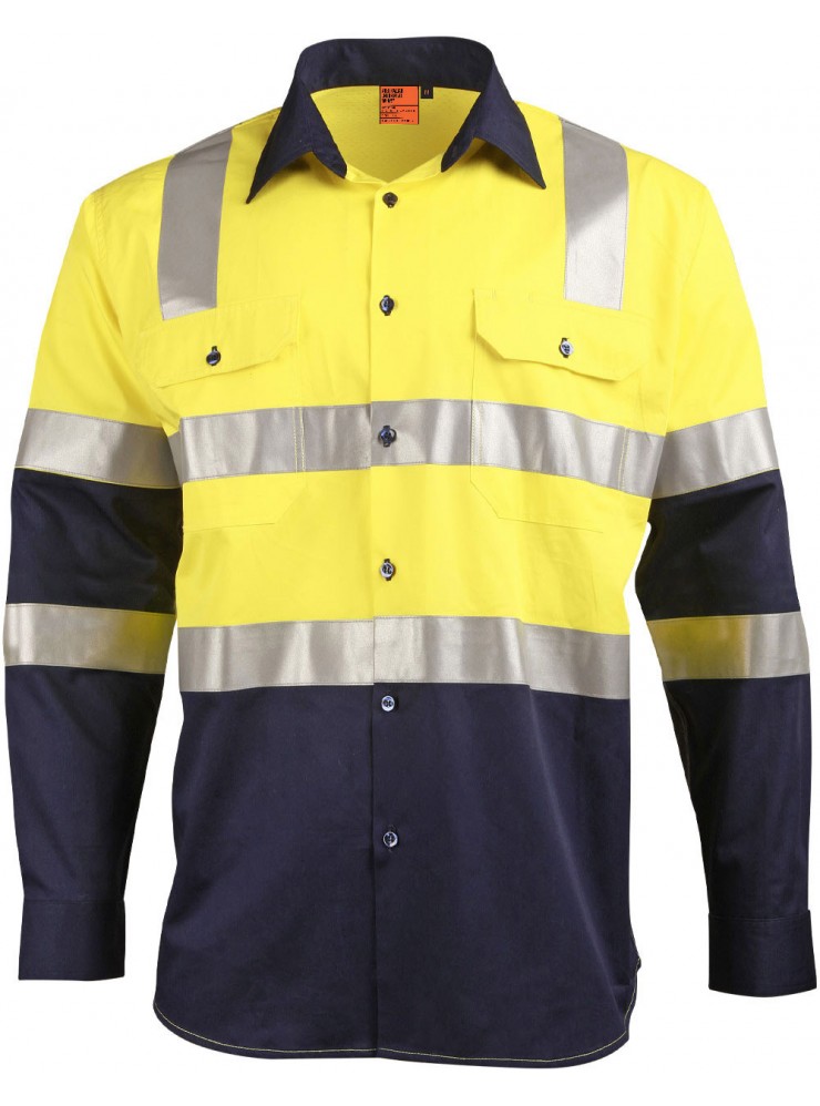 SW70 biomotion day/night light weight safety shirt with x back tape configuration